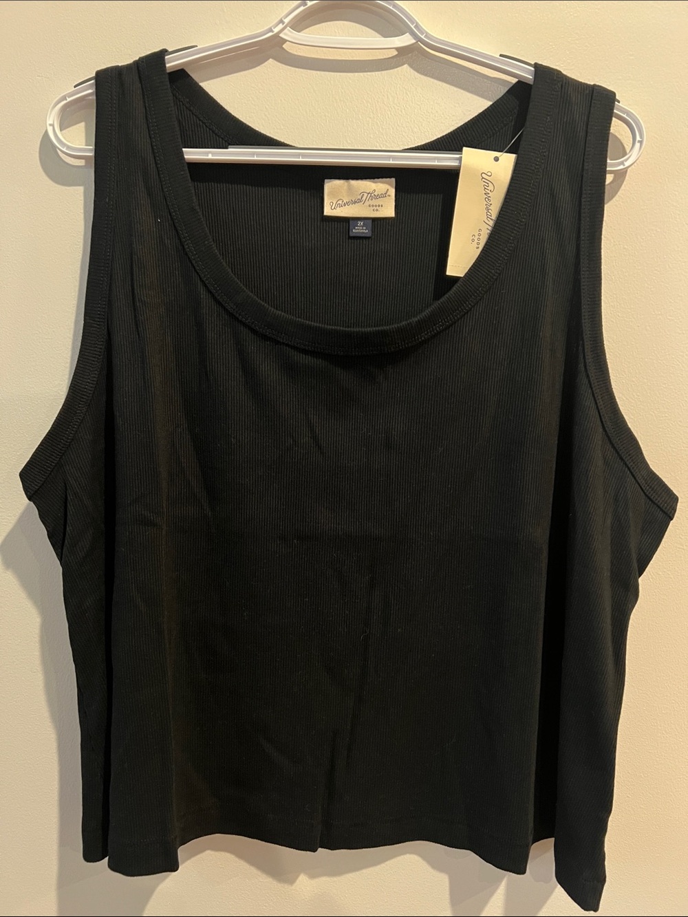 Universal Thread Black Ribbed Scoop Tank